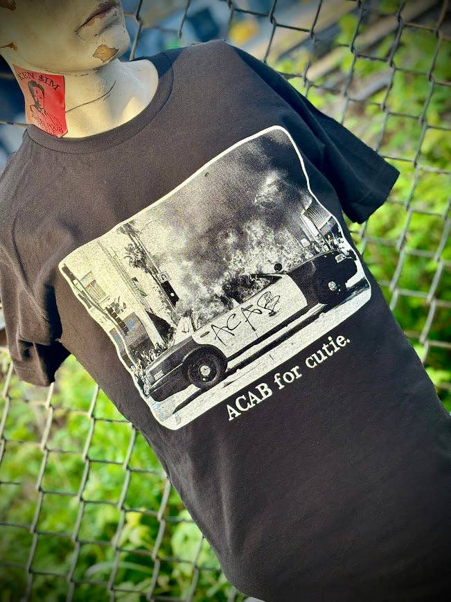 Three Raccoons - Wholesale Screen Printed T-Shirt - Unisex - ACAB for Cutie t-shirt.2