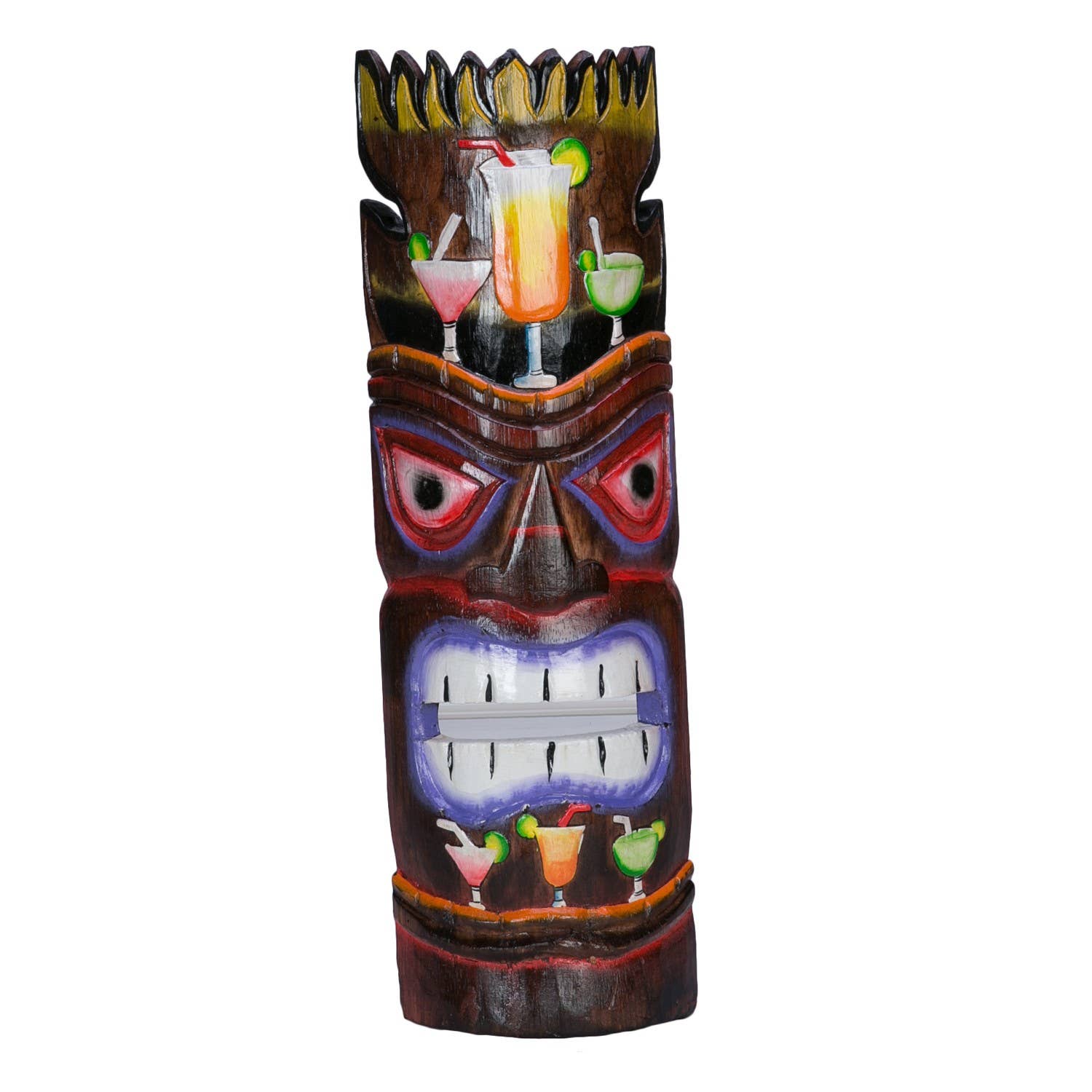Beachcombers - Wholesale Sculpture - Tiki Mask With Drink Motif0