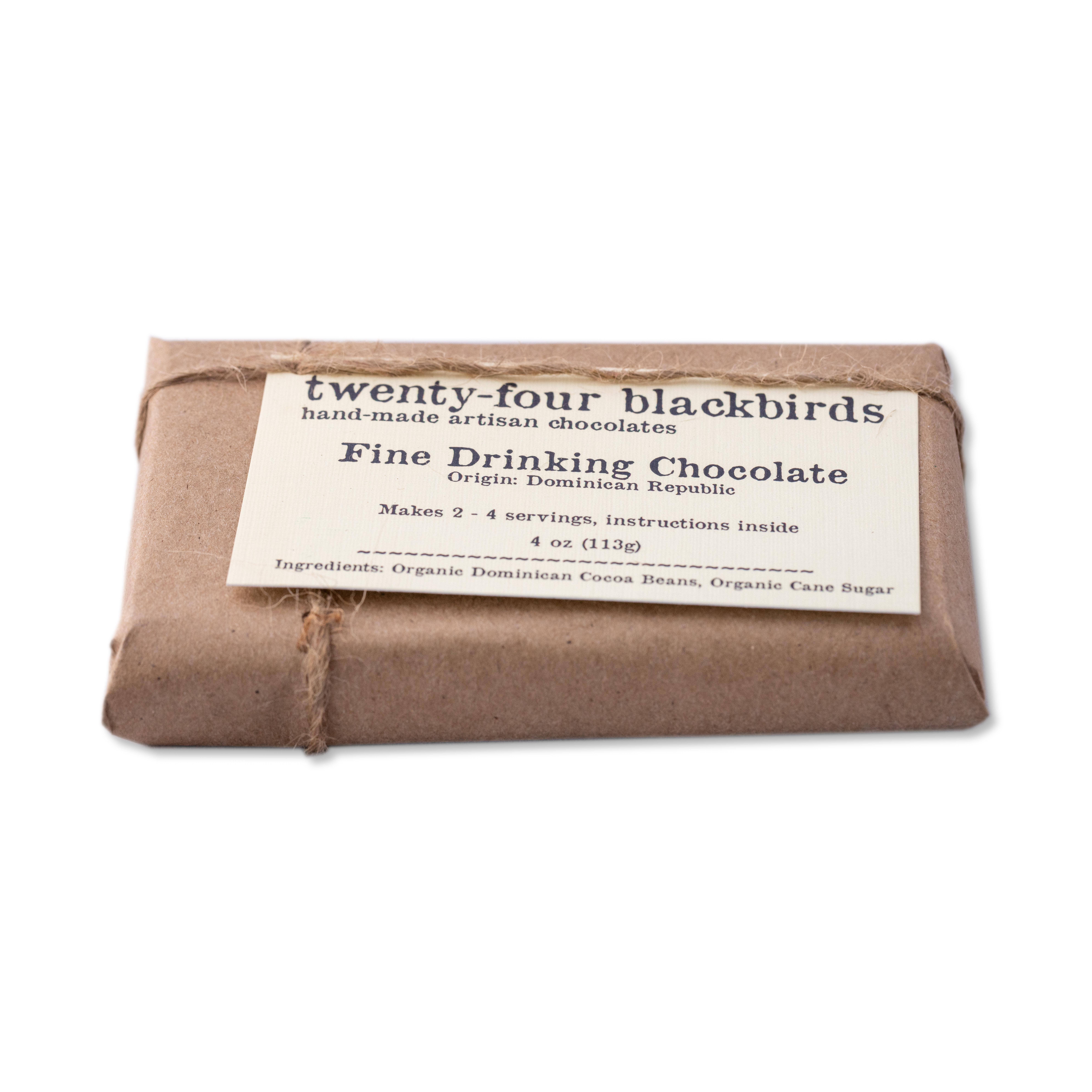 Twenty-Four Blackbirds – wholesale Hot cocoa mix/kit – 75% Fine Drinking Chocolate Kit 4 oz1