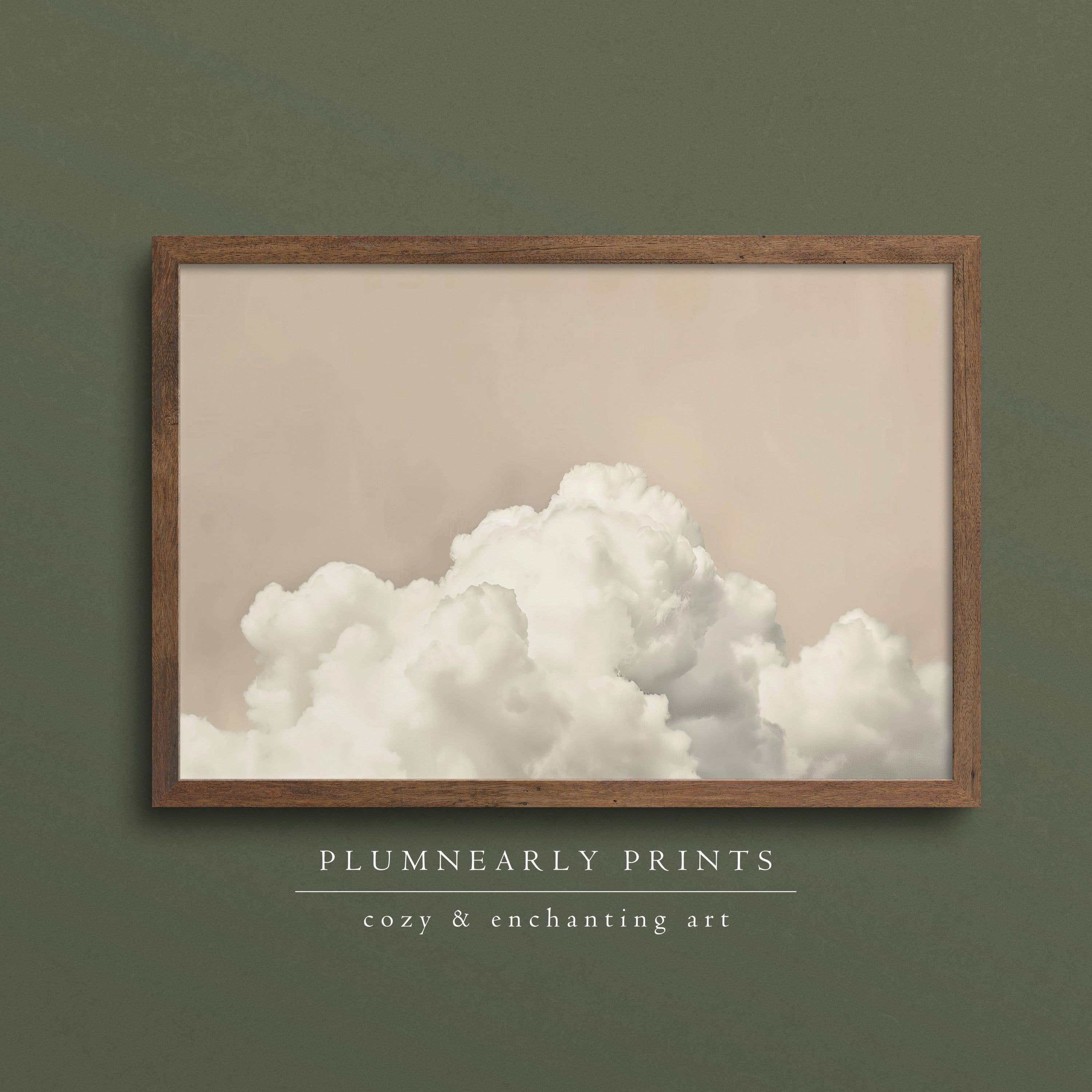 Plumnearly Prints - Wholesale Art Print - Neutral Beige Cloud Oil Painting Fine Art Print Poster 43