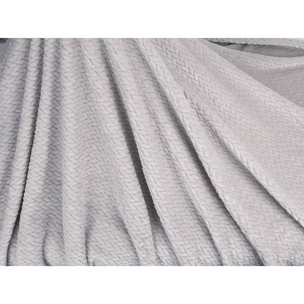 Pavilia – Manta para sofá por atacado – Cobertor de fleece texturizado com estampa de folhas54