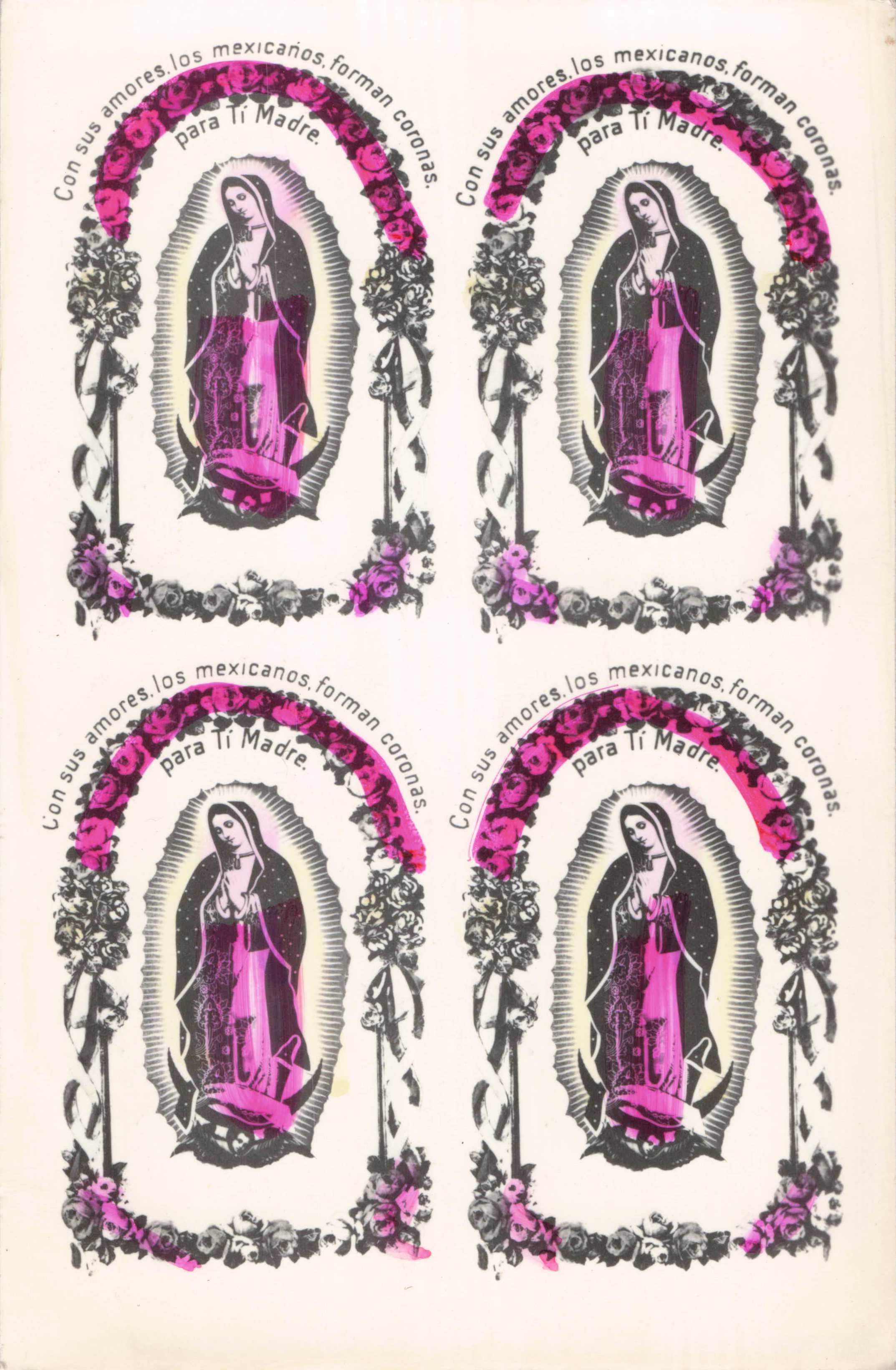 Tesoros Trading Company - Wholesale Religious Card -  Religious Hand-Tinted Card, Mx.- Virgen de Guadalupe, PSC41