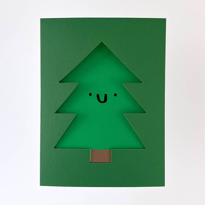 Cartão Árvore de Natal - Cartões recortados - Giro - Festive - Xmas por atacado de Rumble Cards