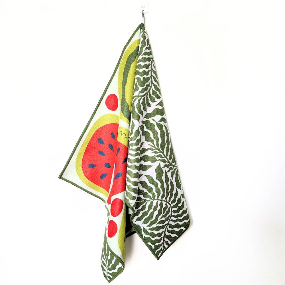 Buzzee - Vendita all'ingrosso Strofinacci - Watermelon - Asciugamano bifacciale - Asciugamano da cucina in microfibra4