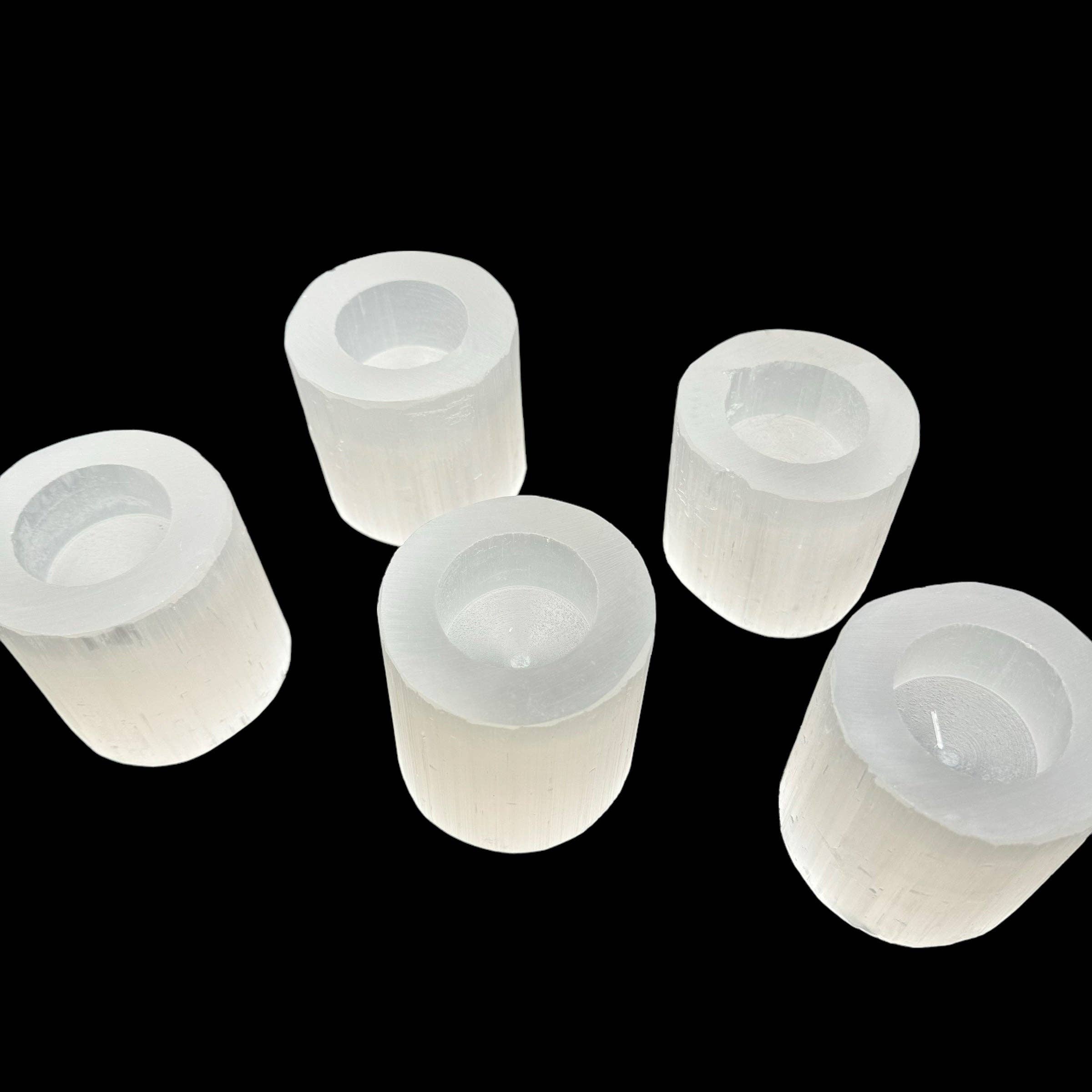 White Selenite Candle Holder - (2.5 - 3 in) for wholesale on Faire1