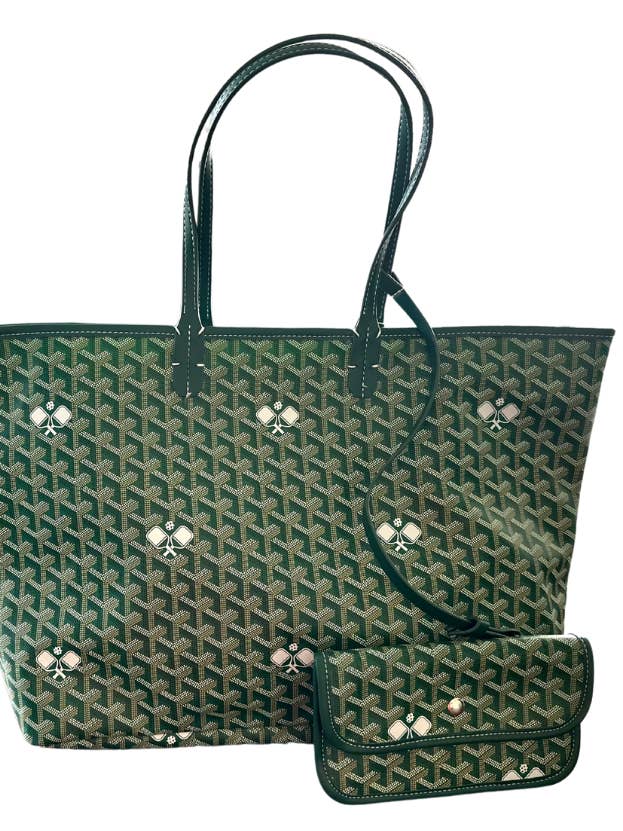 Sac de Pickleball - Le Fantaisie Vert avec Paddles Blancs pour la vente par Runway Athletics