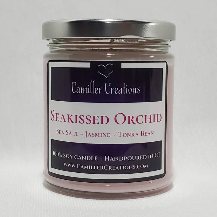 Bougie orchidée Seakissed pour la vente par Camiller Creations