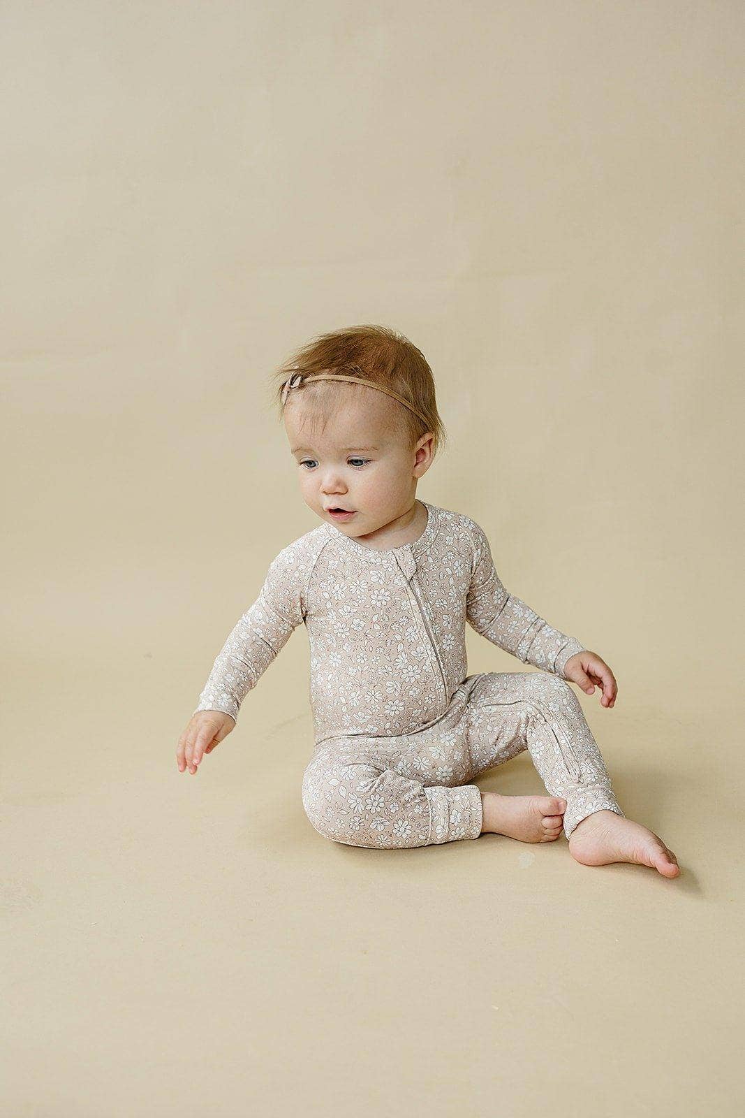 Little Joy Co. - Wholesale Sleepsuit - Baby - Dainty Ditsy Bamboo Zippy Romper16