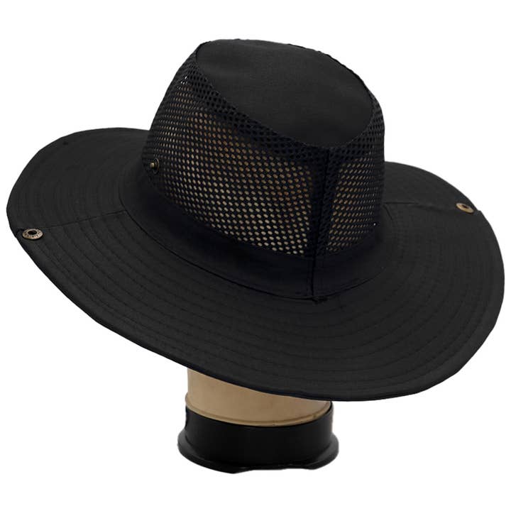 Cap Zone - Wholesale Bucket hat – Unisex - Solid Mesh Fisherman Boonie Bucket Hat13