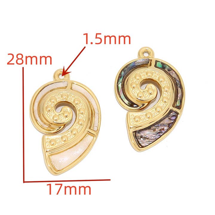 Tourtiwi - Wholesale Individual Charm/Pendant - Ocean Leaf Sea Turtle Accessories Shell Vintage Pendant12