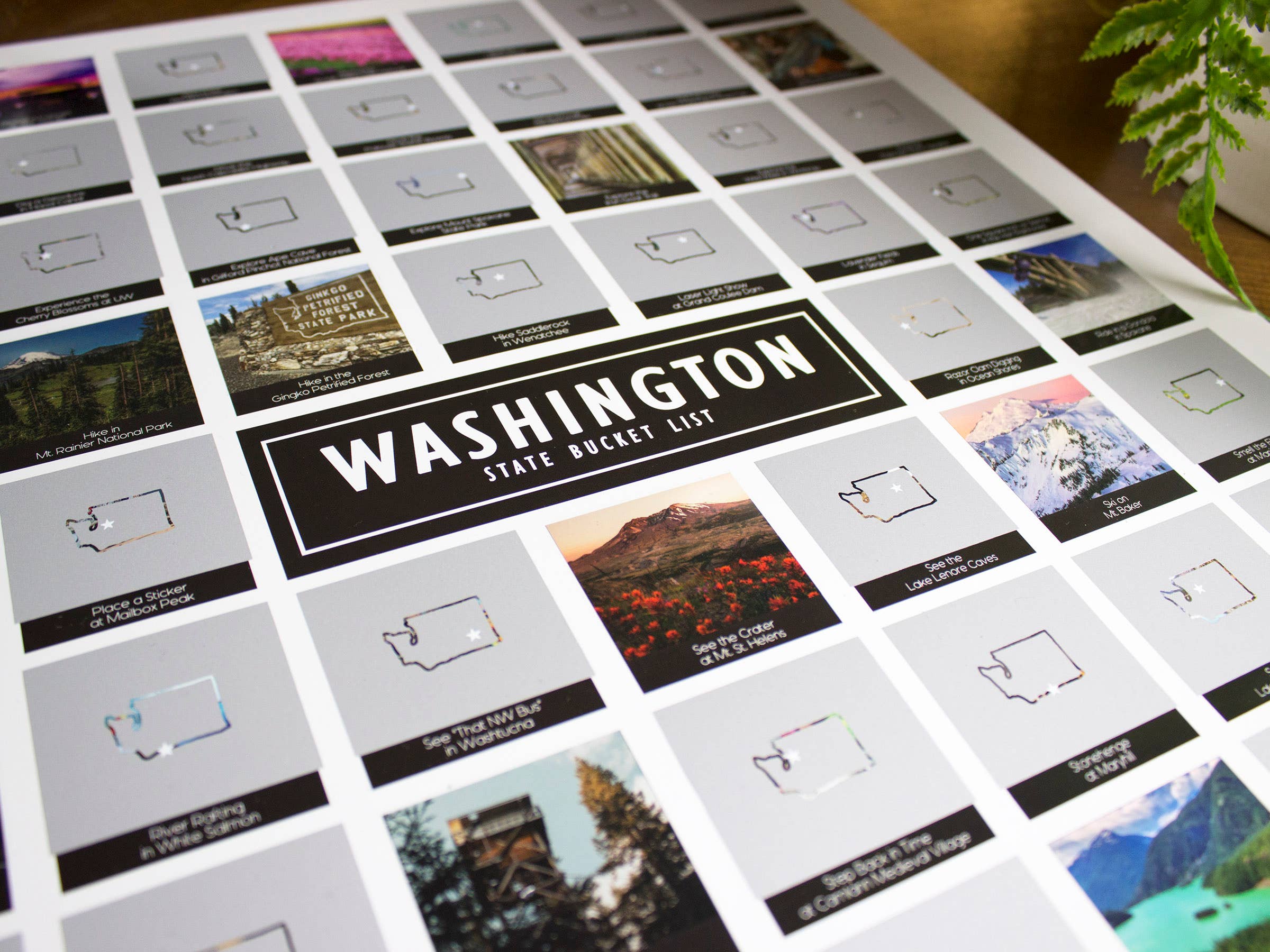 Cascadia Modern - Wholesale Poster - Washington State Bucket List - Scratch Off Poster8