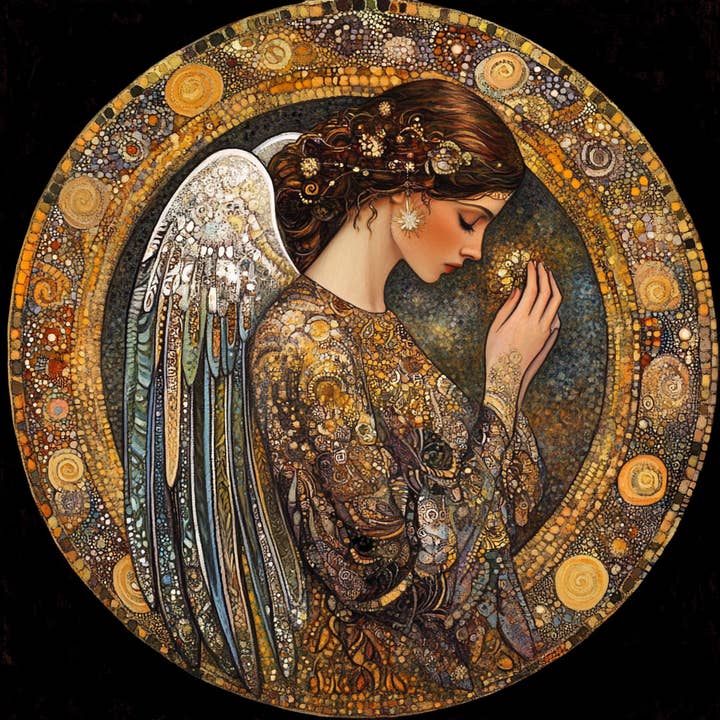 Beautiful Angel Tambourine and Ribbon Wall Accent for wholesale by Bodhi Leaf Market