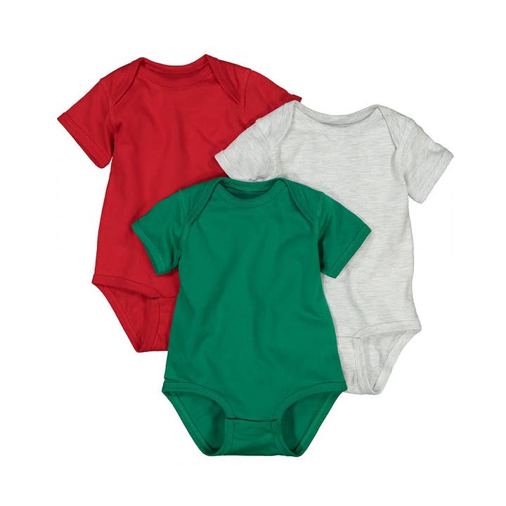 Rabbit Skins Baby Bodysuit 3-Pack - Holly for wholesale by Rabbit Skins