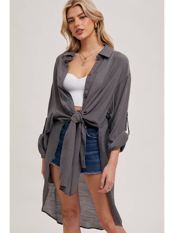 Bluivy – Camisa com botões no colarinho – Mulher por atacado – CAMISA DE PALANGRE VENTILADA COM BOTÕES60