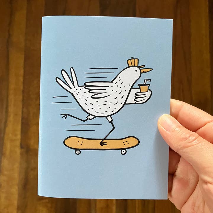 Skate Bird Notebook for wholesale by Kay Wolfersperger