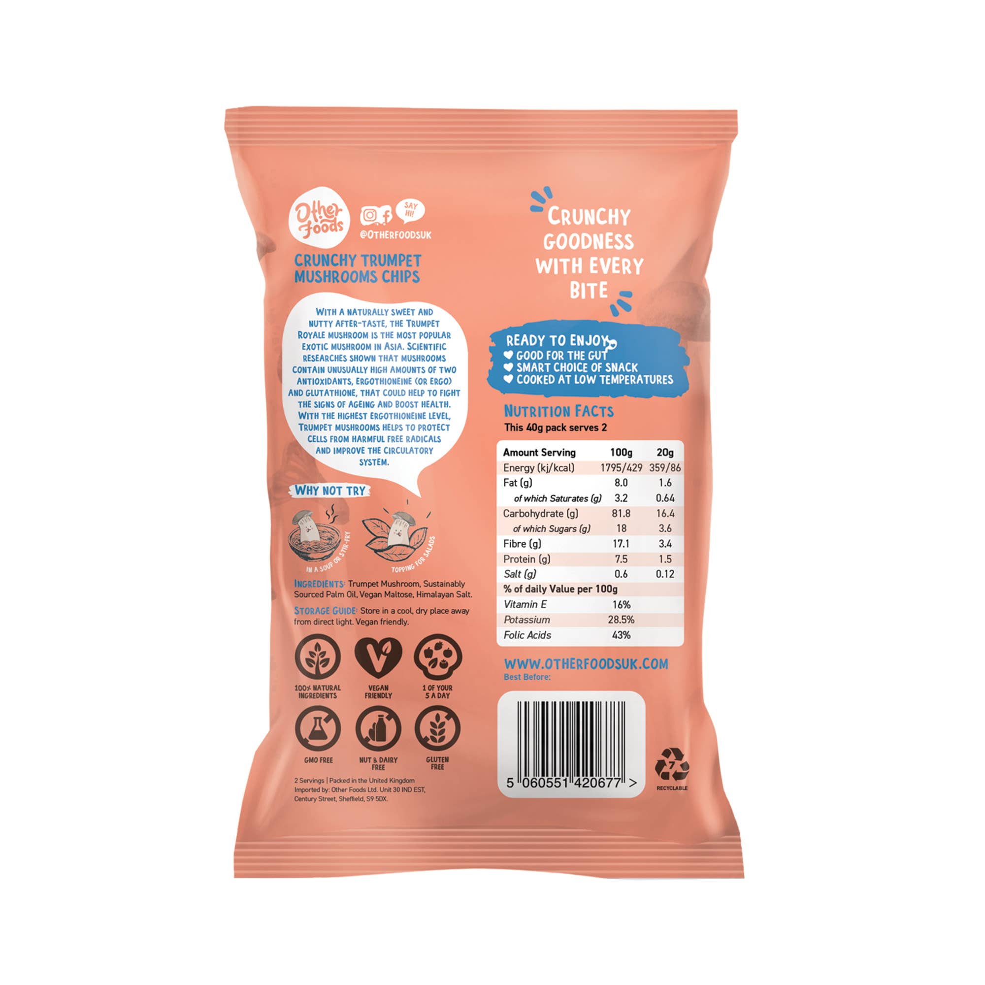 Other Foods - Vendita all'ingrosso Snack soffiati - Altri alimenti Funghi tromba croccanti1