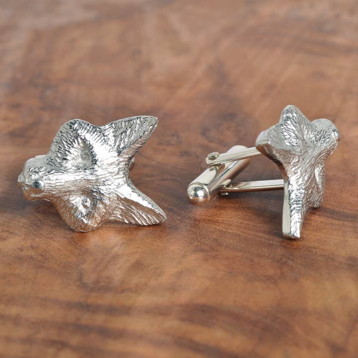 Glover & Smith - Wholesale Cufflinks - Fox Cufflinks, English Pewter Silver Fox Gifts for Him