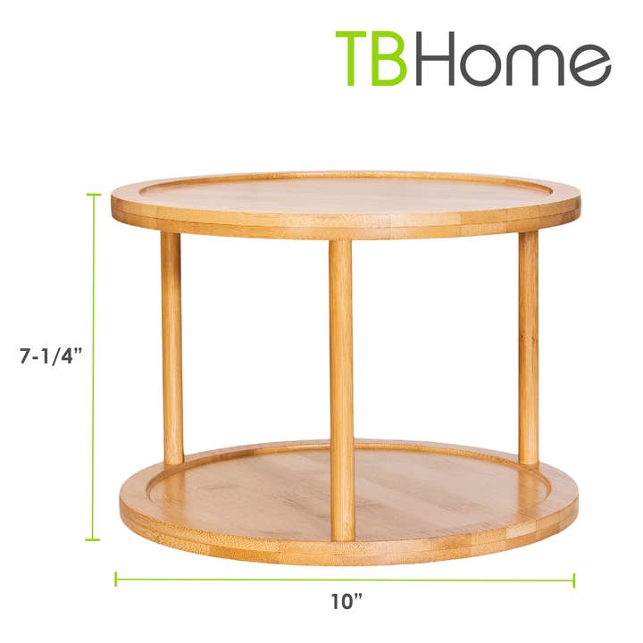 Totally Bamboo - Wholesale Lazy Susan - TB Home Two-Tier Lazy Susan Turntable