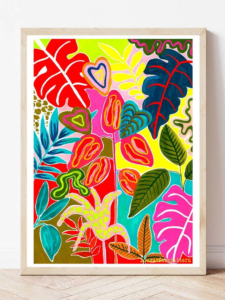 Färgglad tropisk tryck för wholesale av Lousurfacepattern