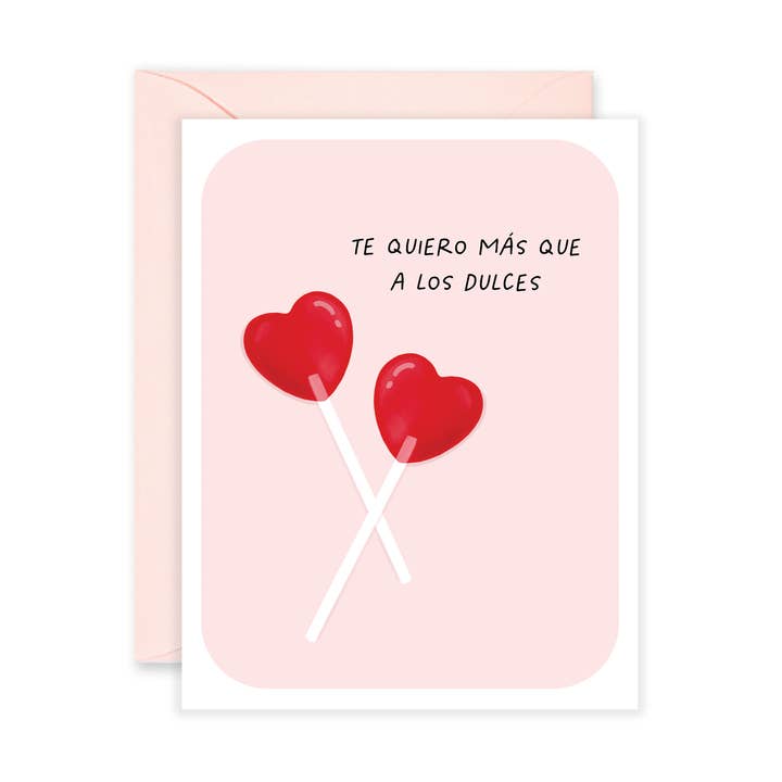 Mas Que A Los Dulces | Spanish Love Card for wholesale by Isabella MG