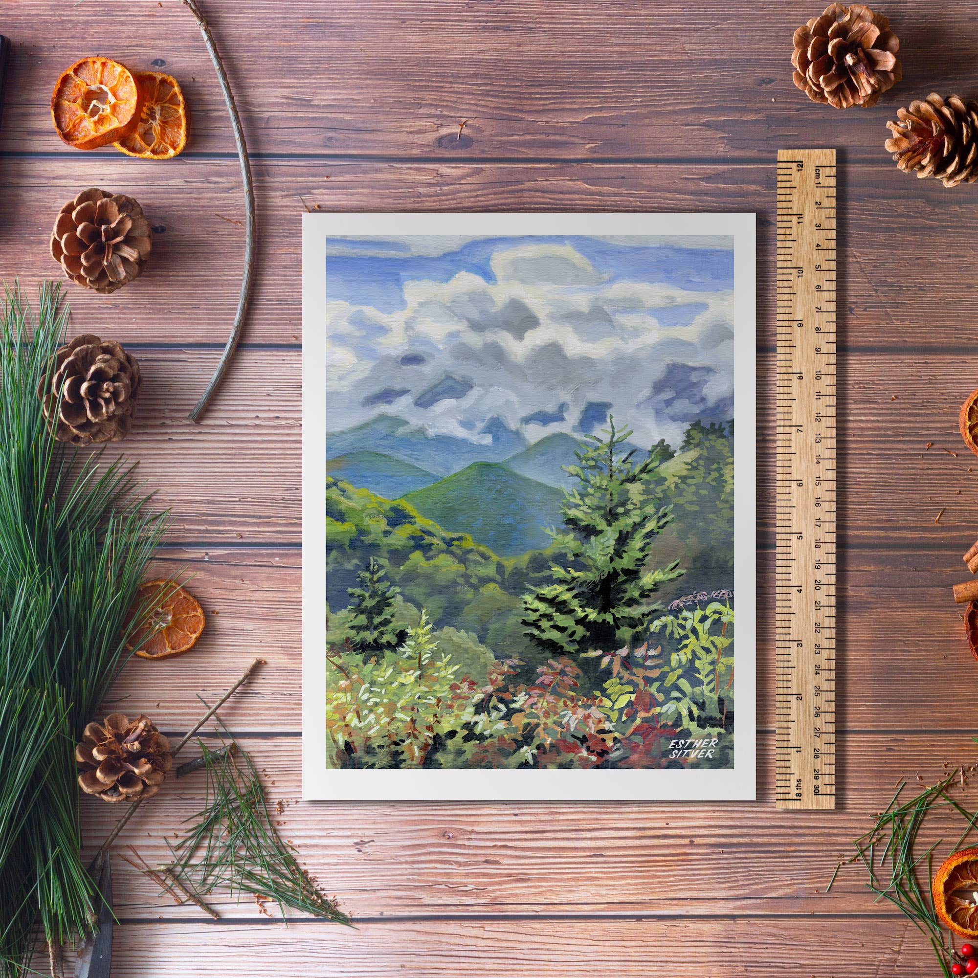 Esther Sketch - Wholesale Kunstprint - Blue Ridge Parkway 8x10 opdruk9