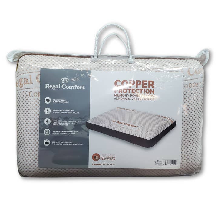 Duke Imports - Wholesale Bedding Pillow - Copper Memory Foam Pillow