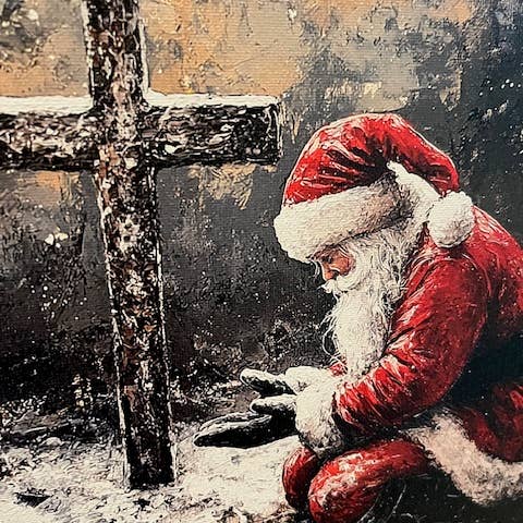 Rustic Nester - Wholesale Christmas Wall Art - Christian holiday home decor, Santa wall art, Holiday gift