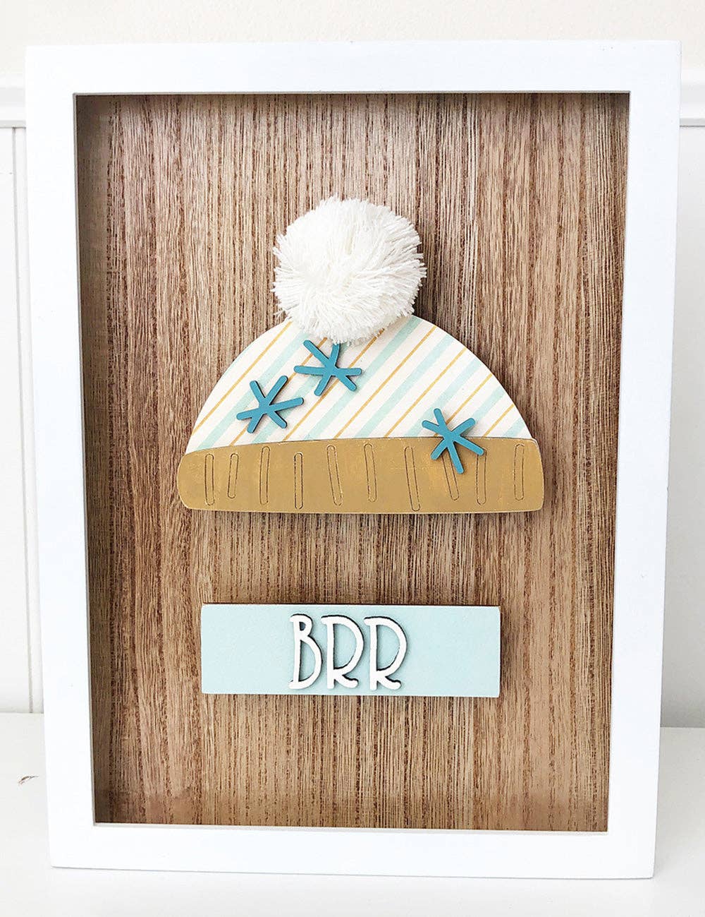 Foundations Decor - Wholesale DIY Craft Kit - Foundations Decor Simply Framed - BRRR Snow Hat DIY kit3