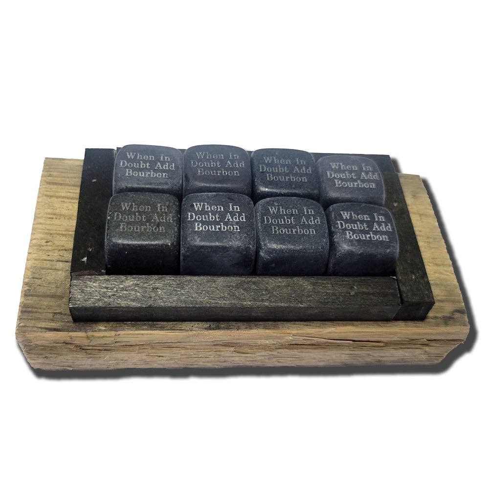 Layne Wilson - Wholesale Drink Chilling Cubes - When in Doubt Add Bourbon Whiskey Stones and Stave Set2