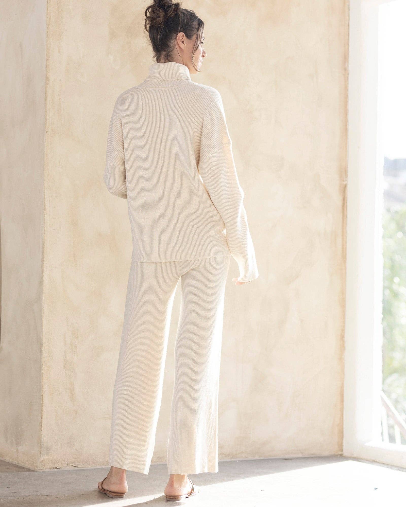 Angel Maternity – wholesale Lounge Sweatpants/jogging bottoms – Women's – Cecil Maternity Loungewear Pants in Cream3