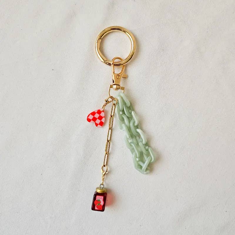 MKS America - Wholesale Keychain - Women's - Bohemia Acrylic link & Beads Chain Bag Charm Keychain7