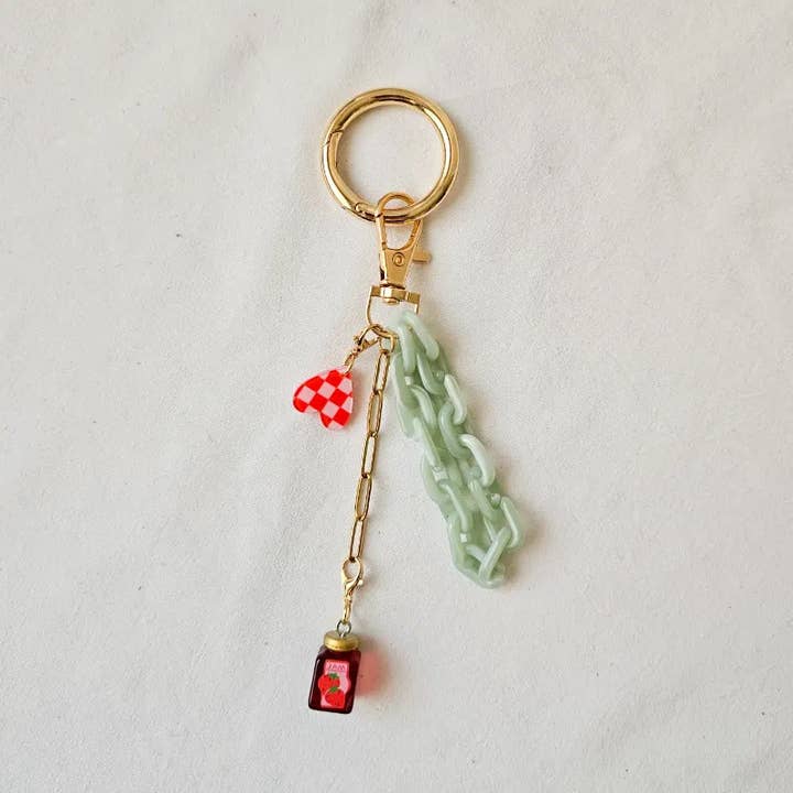 MKS America - Wholesale Keychain - Women's - Bohemia Acrylic link & Beads Chain Bag Charm Keychain7
