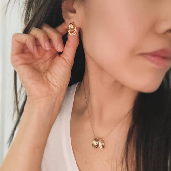 Baby Knot Door Knocker Earrings for wholesale by musthavemustget