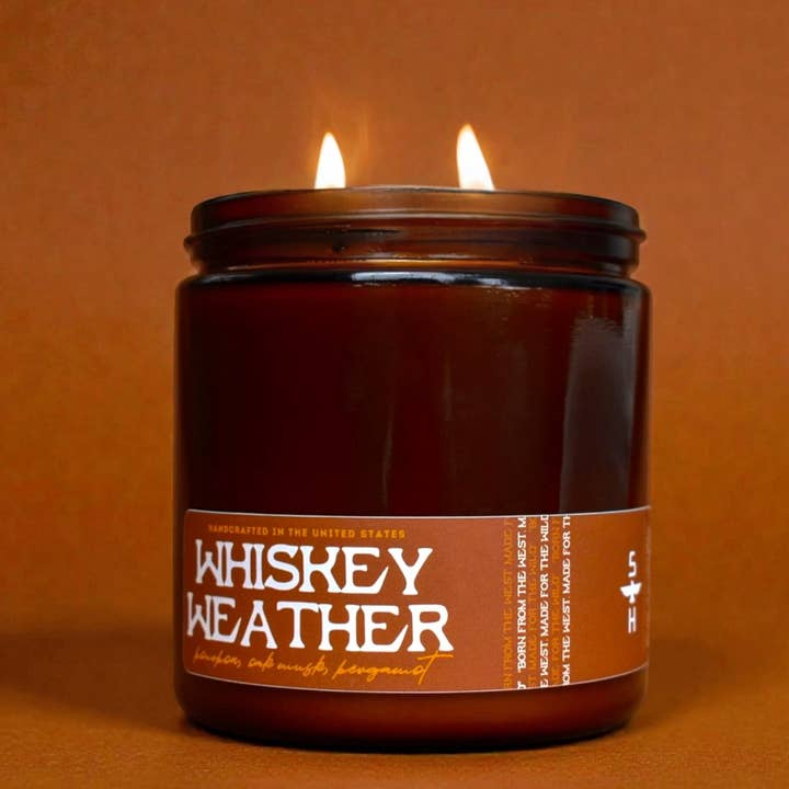 Seventh House Candle - Vente Bougie en bocal - WHISKEY WEATHER - Bougie au bourbon et au chêne musqué0