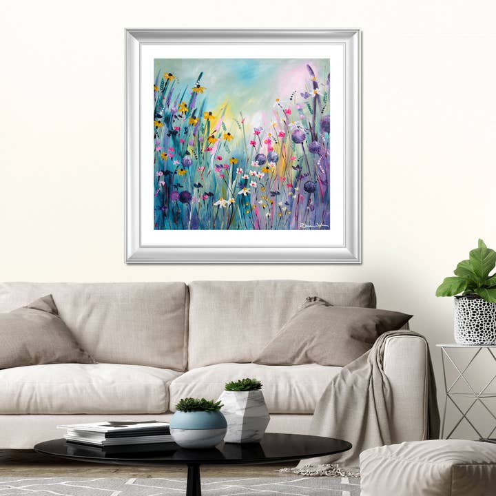 Druck auf Papier von 'Happy Days' für den Großhandel von Rhian John Paintings