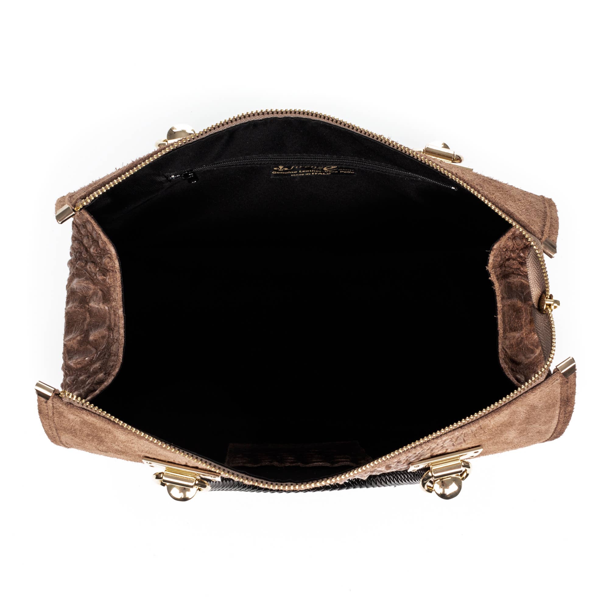 FIRENZE ARTEGIANI - Wholesale Top Handle Bag - Women's - Anacapri Women's Tote Bag. Genuine Suede Crocodile Leather.14