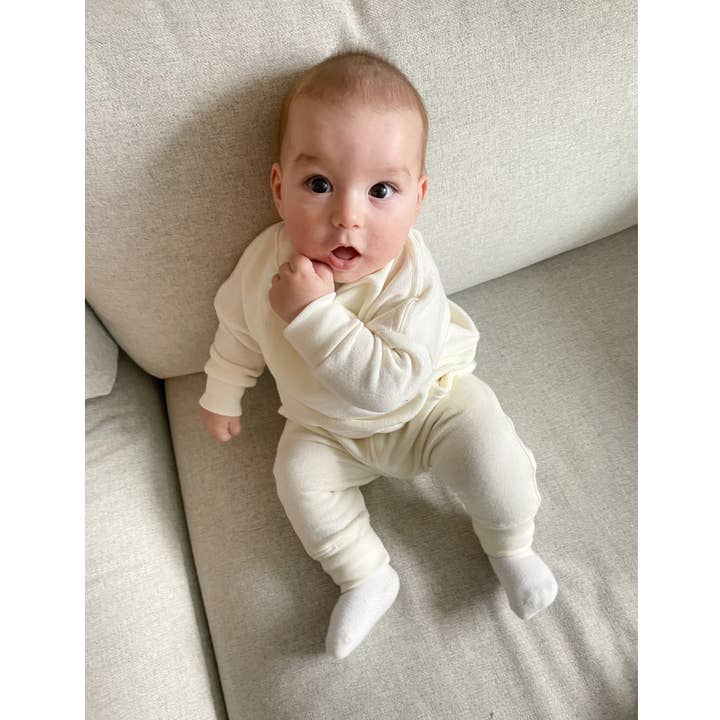 Blanco Antiguo Conjunto unisex de sudadera y pantalón de chándal - Blanco antiguo de venta al por mayor en Faire3