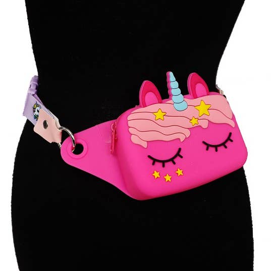 Cap Zone - Vente Sac ceinture – femme - Sac banane licorne en silicone à fermeture éclair0