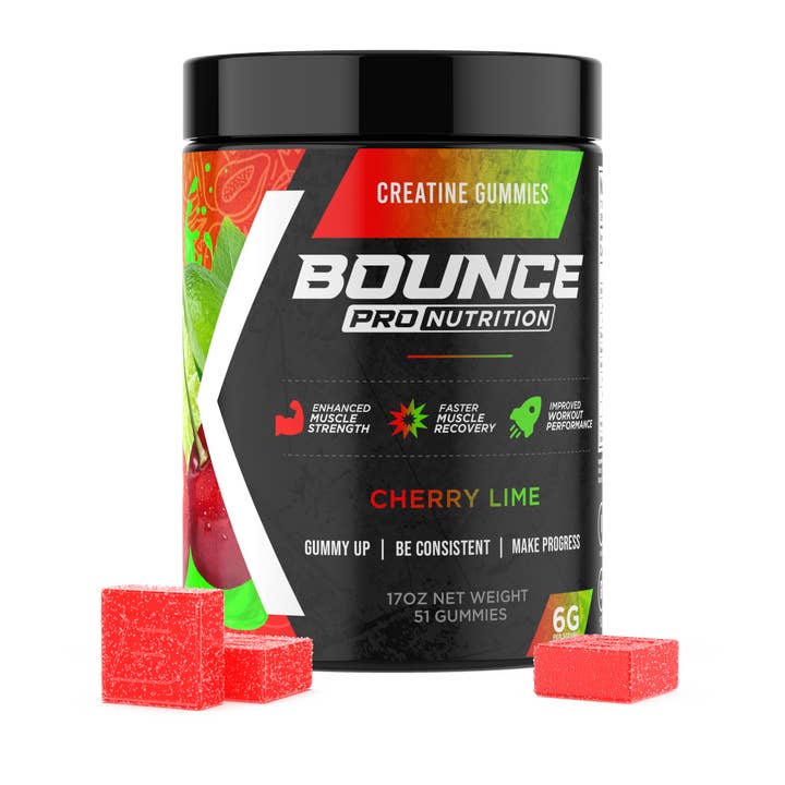 Bounce Nutrition - Wholesale Oral Supplement/Vitamin - Creatine Gummies - Cherry Lime
