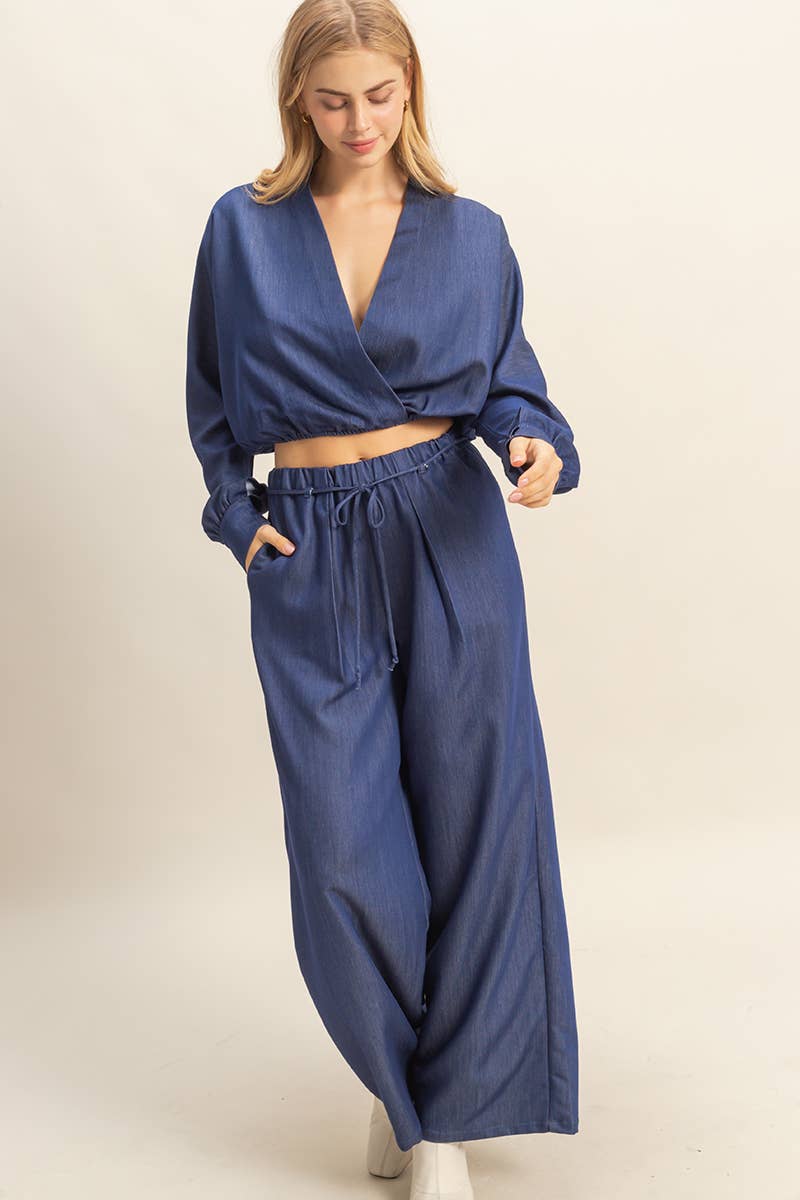 HYFVE – wholesale Top & pants set (NOT Loungewear) – Women's – Wrap Top And Wide-Leg Pants Set6