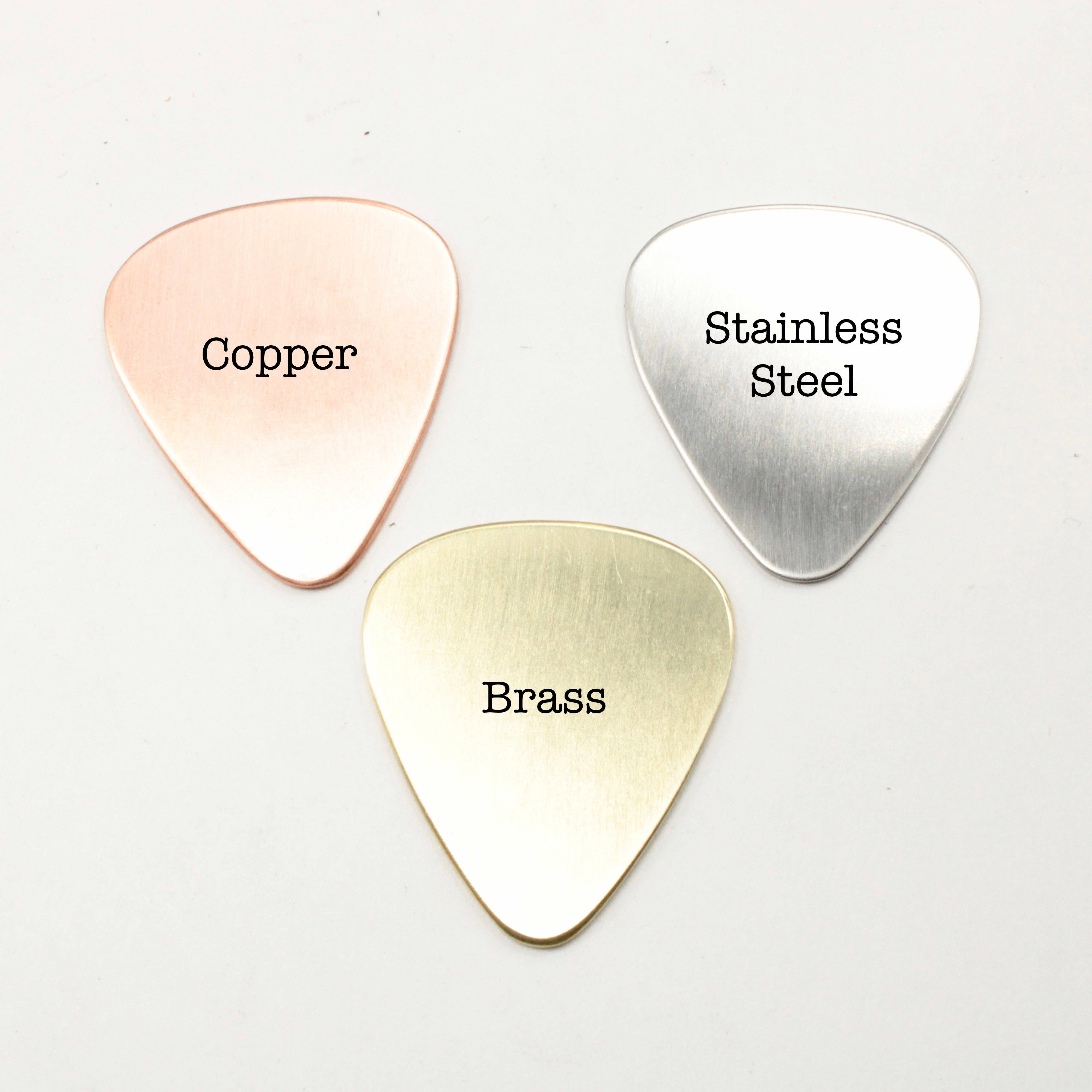 Completely Hammered - Wholesale Music Accessory - 3 Little Birds Hand stamped Guitar Pick, Keychain or Wrap Bracelet6