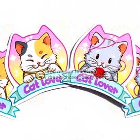 Dreamchaserart - Wholesale Sticker - Cat lover sticker set of 2
