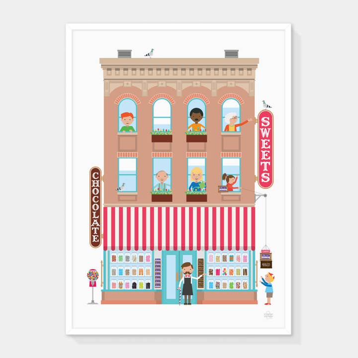 Sweet Shop Art Print pour la vente par Showler and Showler
