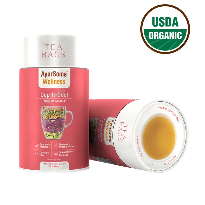 Organic Rose tea blend - Cup-It-Cool Tea - 20 Tea bags for wholesale by AyurSome Wellness