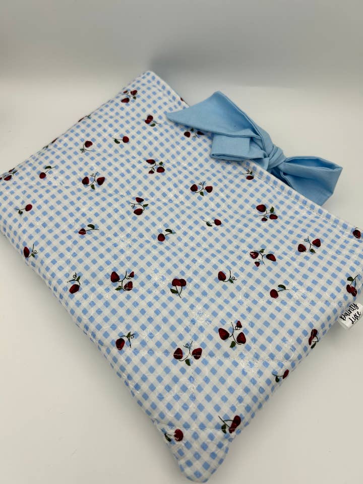Blue Cherry Strawberry Booksleeve for wholesale by DaintyLuxeAU
