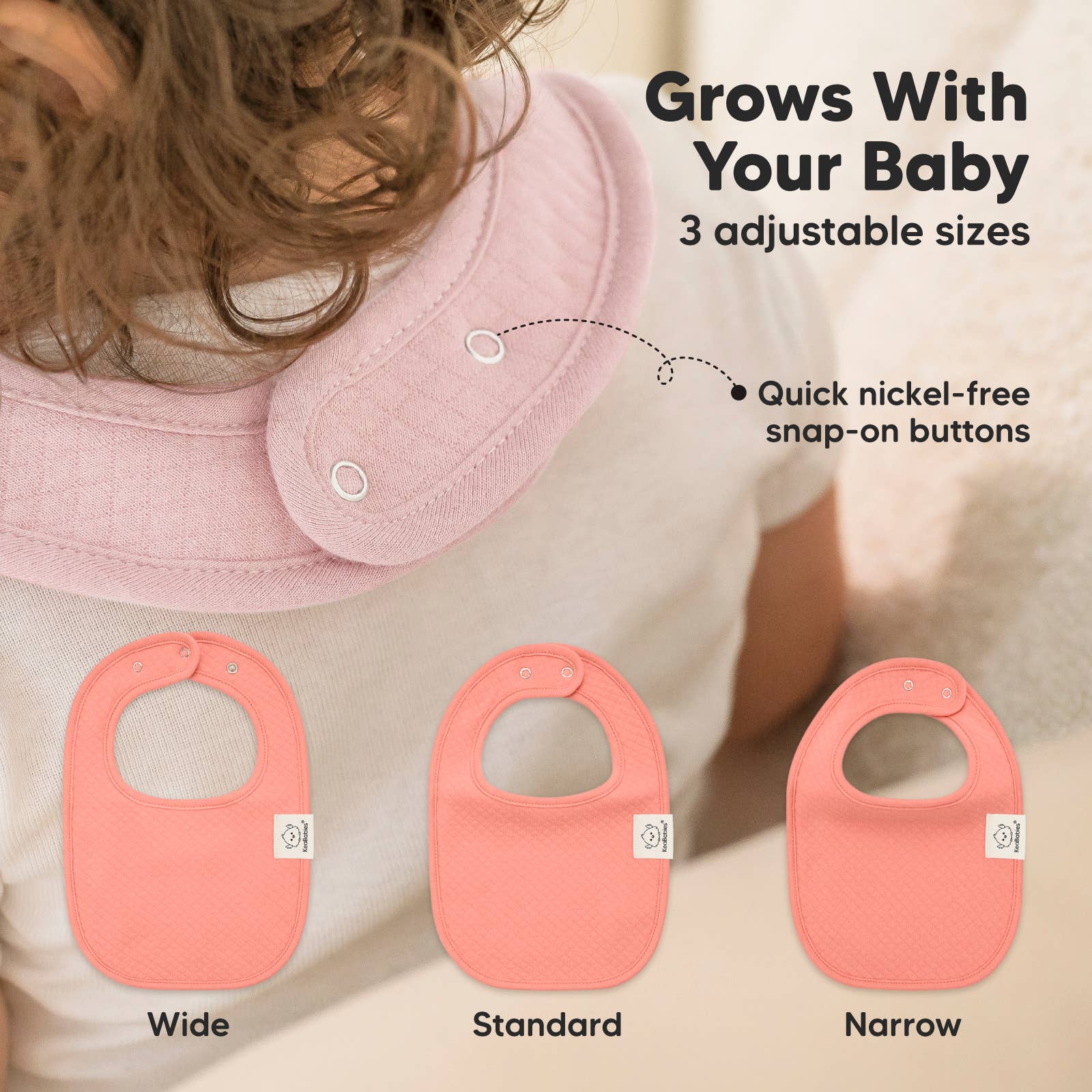 Muted Pastel 8-Pack Quin Baby Bibs for Drooling and Teething for wholesale on Faire4