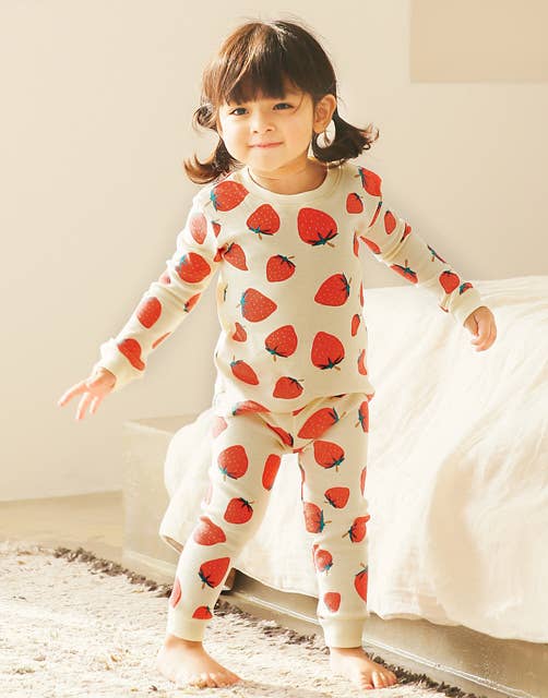 Red Berry Berry Cotton Long Sleeve PJs for wholesale on Faire1