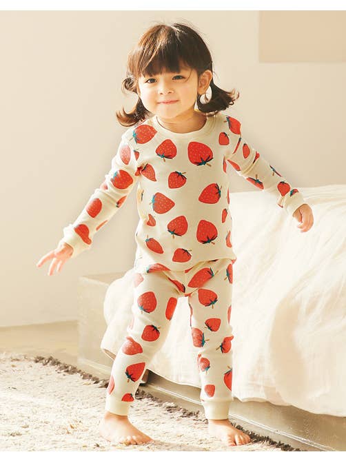 Red Berry Berry Cotton Long Sleeve PJs for wholesale on Faire1