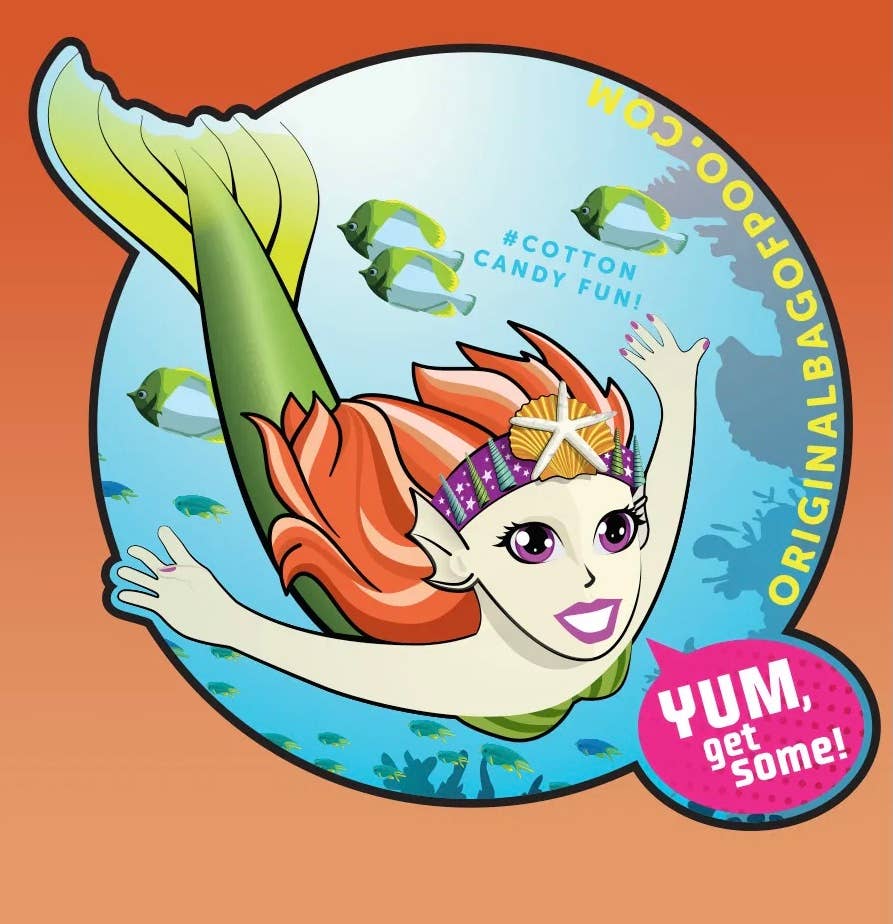 "The Original Bag of Poo"® Novelty Cotton Candy - Vente Barbes à papa - Le Sac Original de Caca® (Caca de Barbe à Papa de Sirène)4