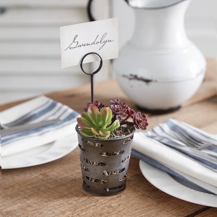 CTW Home Collection - Wholesale Place Card / Place Holder - Olive Bin Place Card Holder